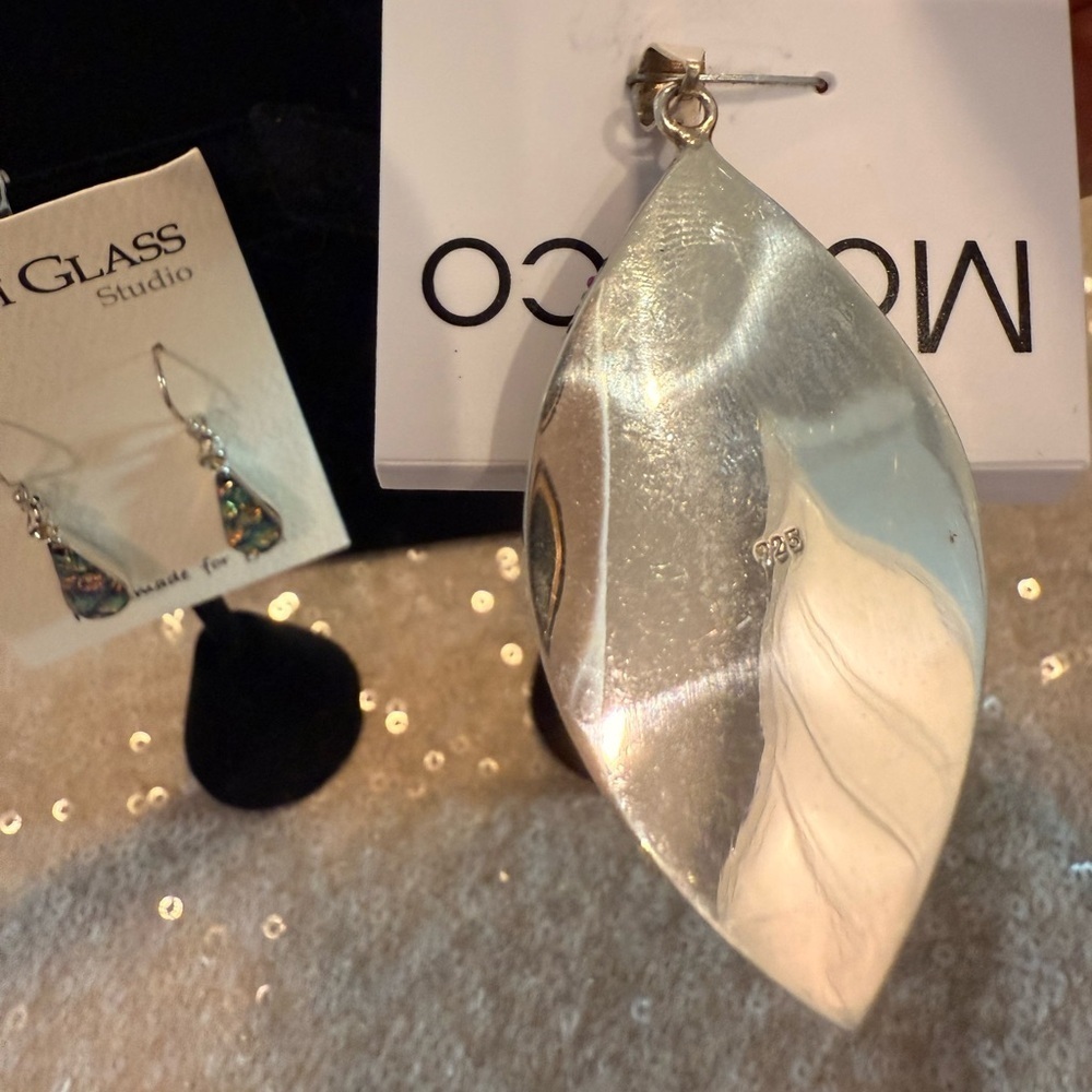 NWT Mosaico Austrian Crystal Dichroic Glass necklace & earrings 💕💕 new line! 💕💕 - Picture 7 of 13
